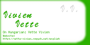 vivien vette business card